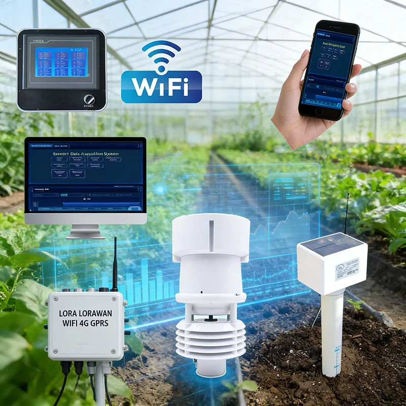 RS485 LORA LORAWAN 4G WIFI System 3 4 5 Layers Tubular Soil Detector Moisture Temperature Sensor with the Server and Software
