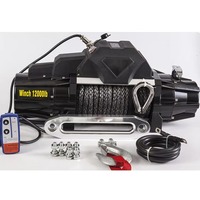 Vehicle Mounted 4x4 winch Winch 2000Ibs 12V/24V Off-Road Self Rescue Hoist Lifting  Winch
