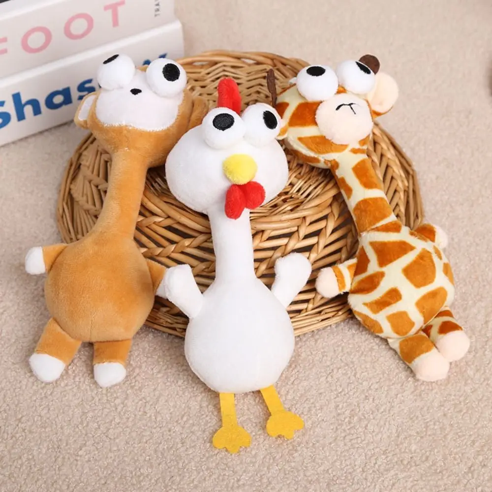 Funny Design Chicken Keychain White Color Cute Style Giraffe Bag Pendant Creative Gift 20CM Pink Pig Pendant Bag Charm Decor
