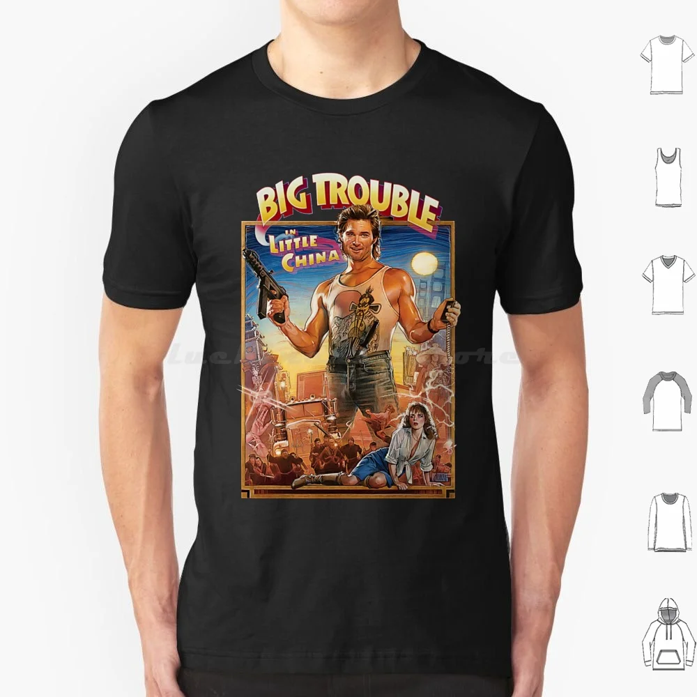 Big Trouble In Little Cult Classic T Shirt Big Size 100% Cotton Big Trouble In Little Kurt Russell Jack Burton John Carpenter