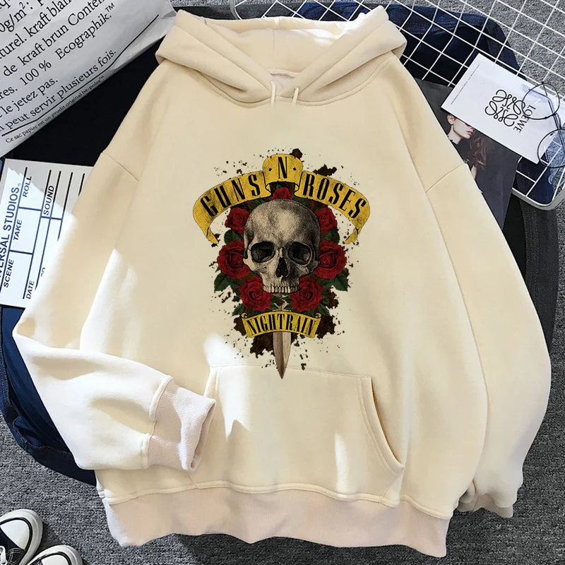 Guns n Roses hoodies male printed Ulzzang Korea printed men pullover hoody printed