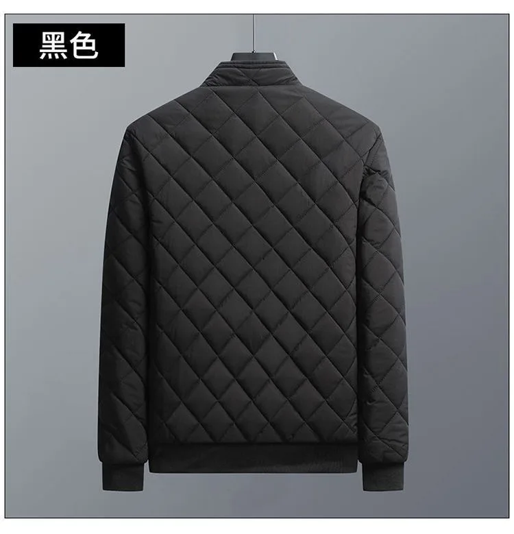 2026 Men's Thick Warm Bomber Jacket Coats Autumn Winter Fleece Lined Casual Jacket for Men Slim Fit Winter Clothing Parkas 5XL