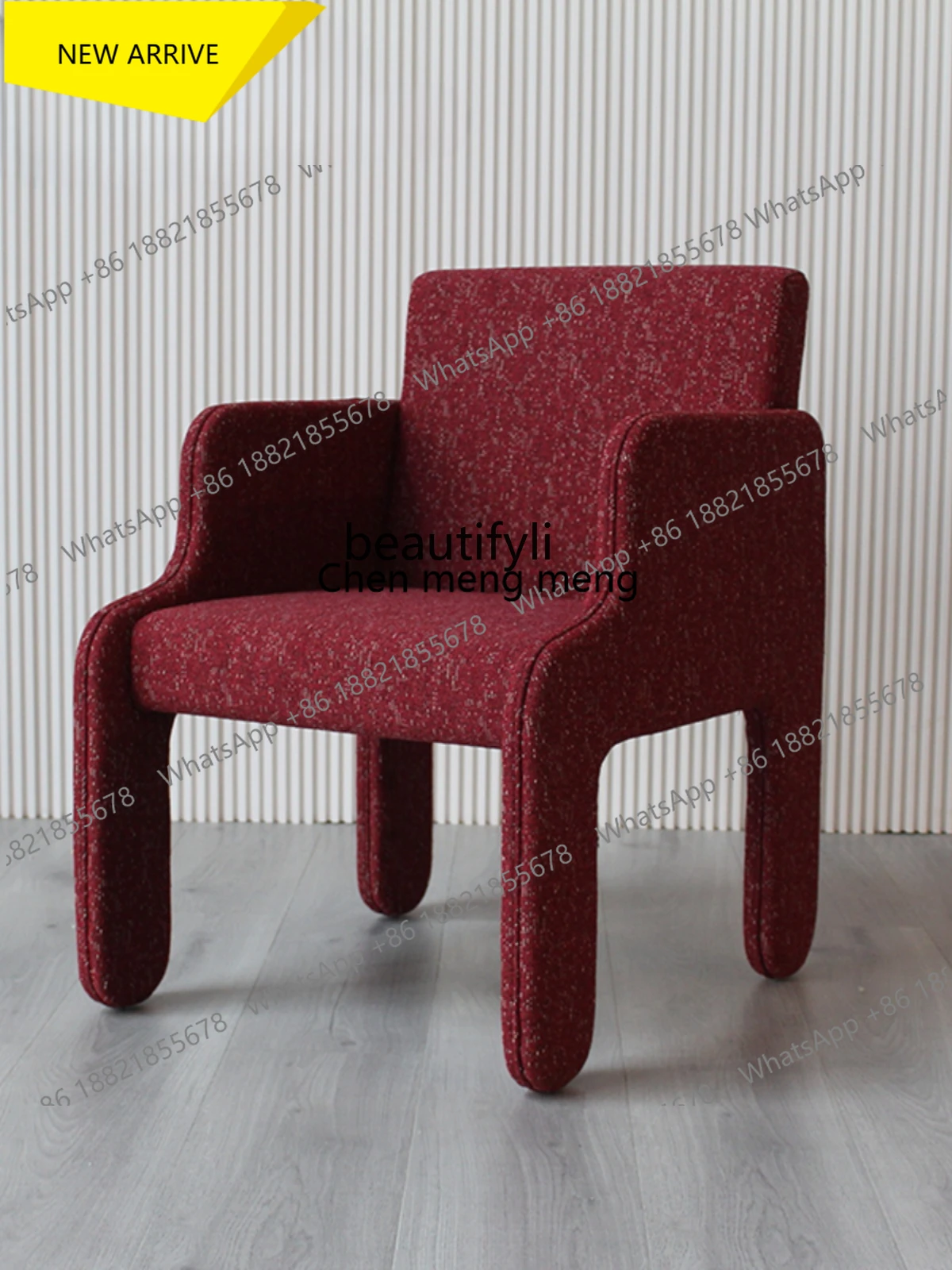 

zz185 Дизайнерское кресло для отдыха из хлопка и льна с волнообразными подлокотниками, для гостиниц, гостиных, конференц-залов, легкая роскошь