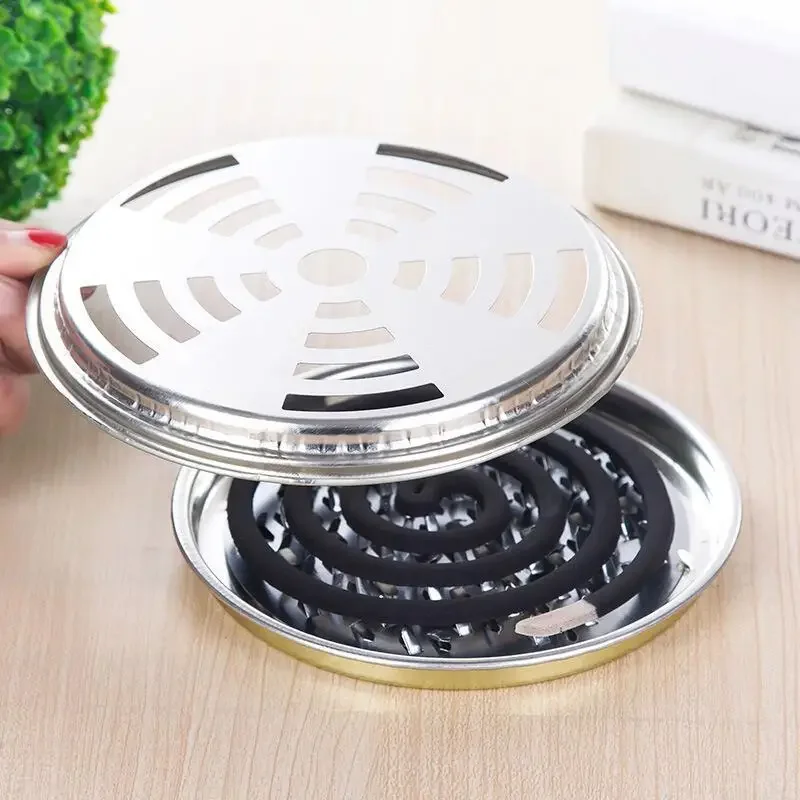 Incense Coil Tray Anti-fire Mosquito Supplie Portable Mosquito Coils Holder Hotel Metal Repellents Rack Home Decor Garden Supply