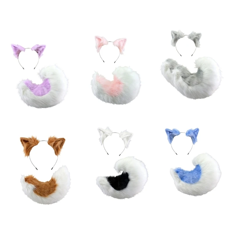 573B Natural Looking Foxes Tail Props Hair Decoration For Cosplayers Easy To Wear