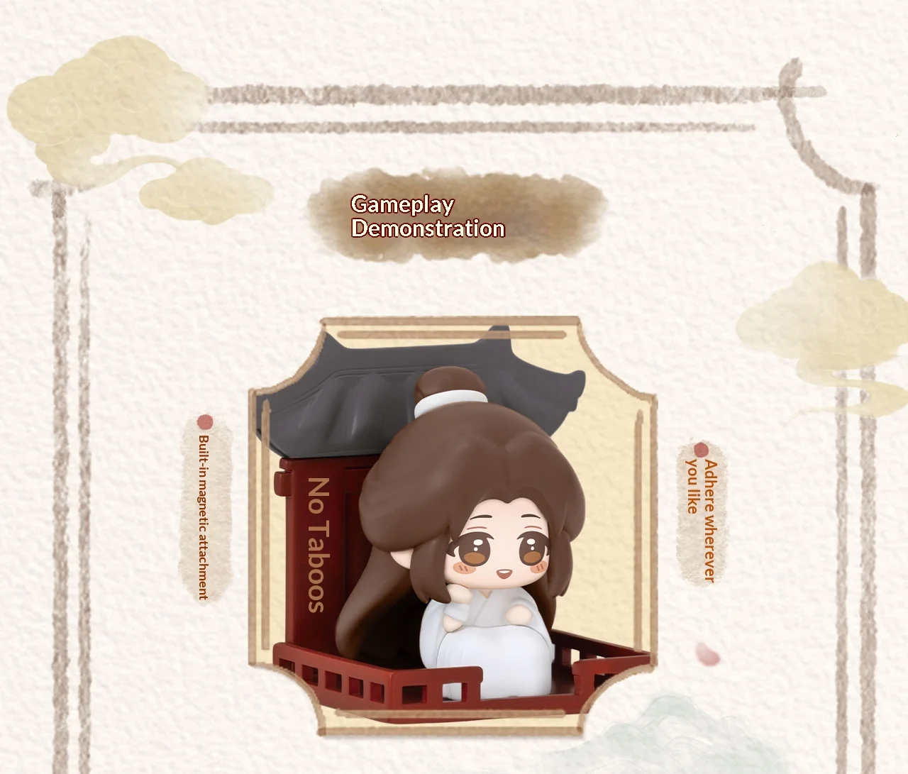 Echte Heaven Official's Blessing Squatting Blind Box Magnetische Anime-Figur Kühlschrankmagnet Xie Lian Hua Cheng Halloween-Geschenk Spielzeug – Detail 10