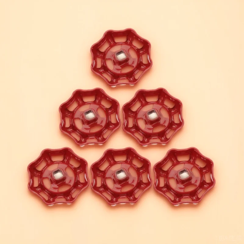 

6 шт., красная металлическая ручка, ворота, маховик, детали для отключения водяной трубки, плоское дно, надежное уплотнение, простой в эксплуатации шар