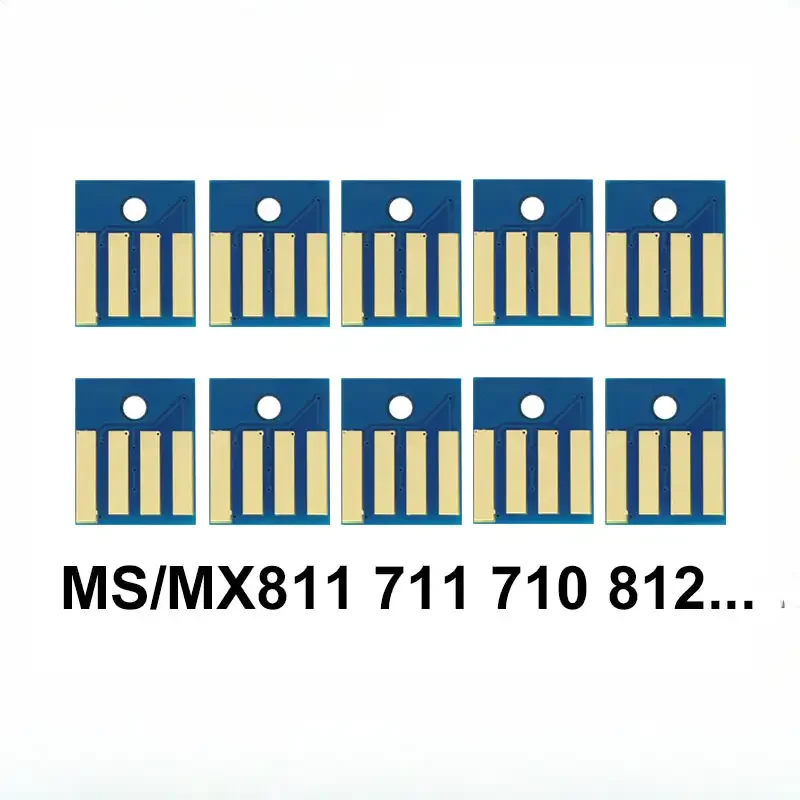 

Чип MS811dn MS711 для принтеров Lexmark MS811 MS810 MS812 MX710 MX711 MX810 MX811 MX812, чипы для тонер-картриджей, сброс, новая обновленная версия