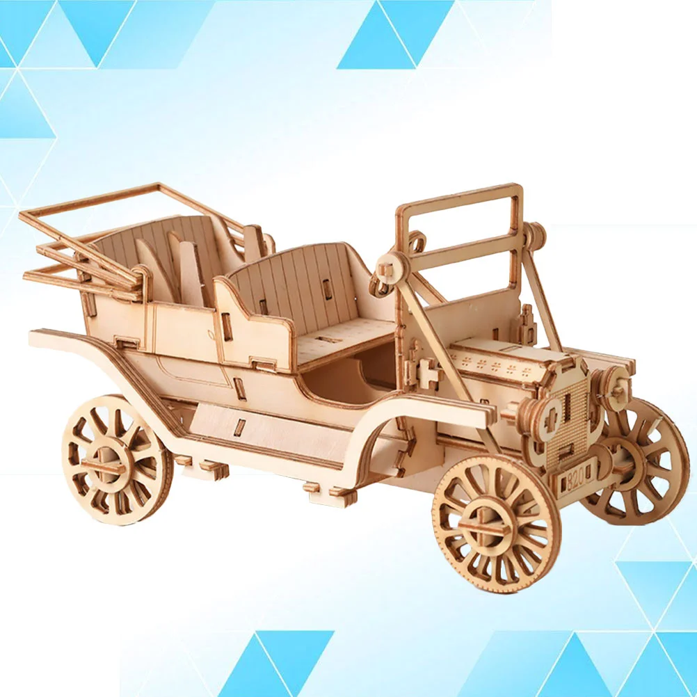 Micro Puzzles Wooden Kids Car Model for Boy Classic Cars 3D Children Parent-child