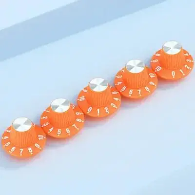 

5Pcs Guitar Volume Knobs Professional Durable Anti-Corrosion Easy Install Potentiometer Caps Replacement Electric Guitar