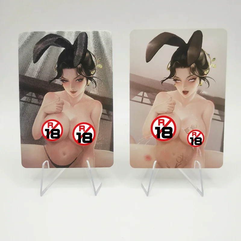 In Stock 2Pcs/Set Bunny Girl Hentai Comics Big Boobs Sexy Anime Girl Game Collection Cards Toys Hobby Collectibles Birthday Gift