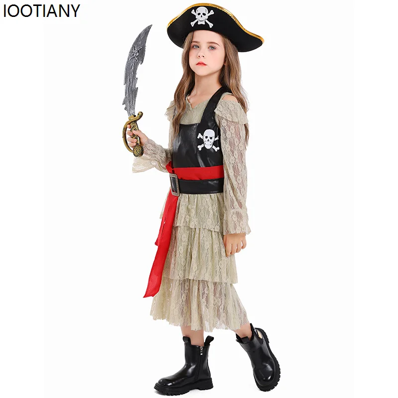 Halloween Medieval Navigator Fancy Dress Pirate Cosplay Costumes Carnival Festival Birthday Party Stage Performance Pirate Dress