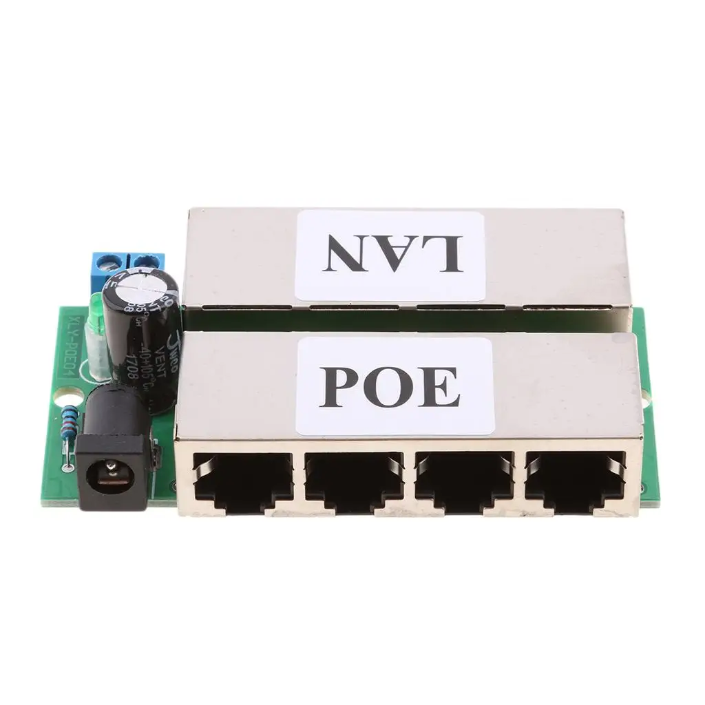 4 Ports POE Injector Passive Supply Module Combiner Splitter for Ethernet