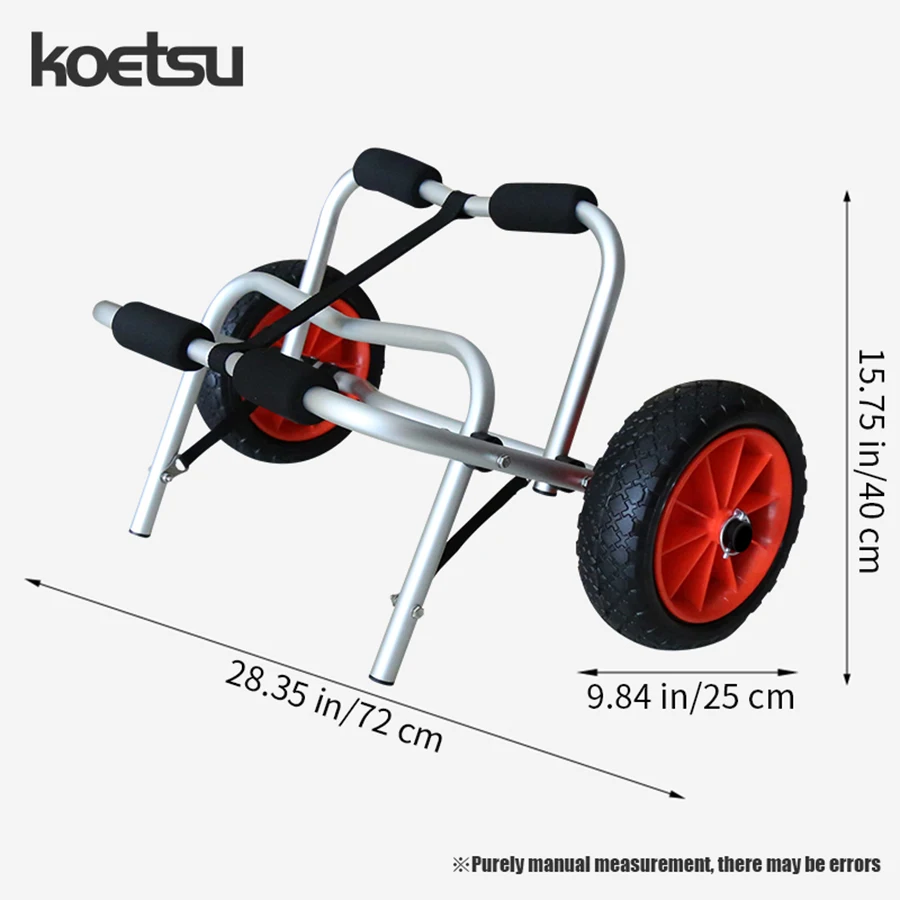 KOETSU SUP Paddle Kayak Trolley Canoe kayak aAssault Boat Drifting Boat Aluminum Alloy Mobile Tailer