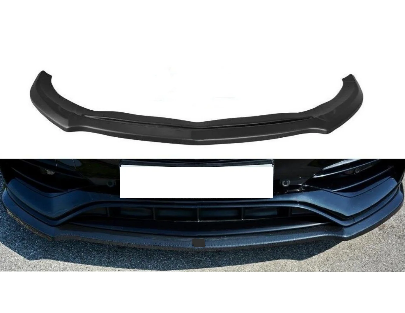 Gloss black or Carbon fiber look Front bumper lip For Mercedes Benz 2015-2018 A class W176 AMG A45