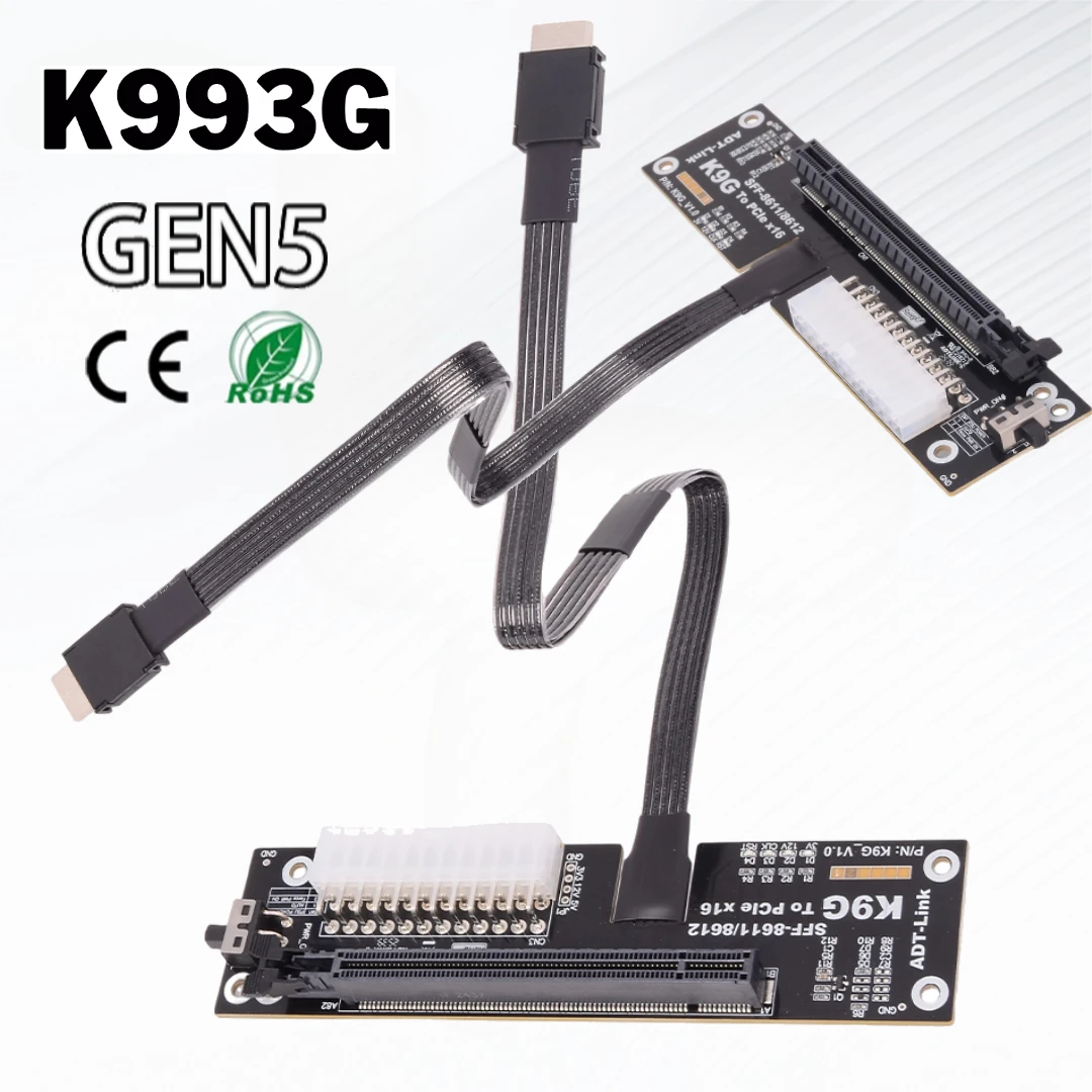 K993G PCIe 5.0 X4 To OCuLink SFF-8611 M.2 External Graphics GPU Dock M.2 External Oculink EGPU Adapter For NUC STX ITX Mainboard