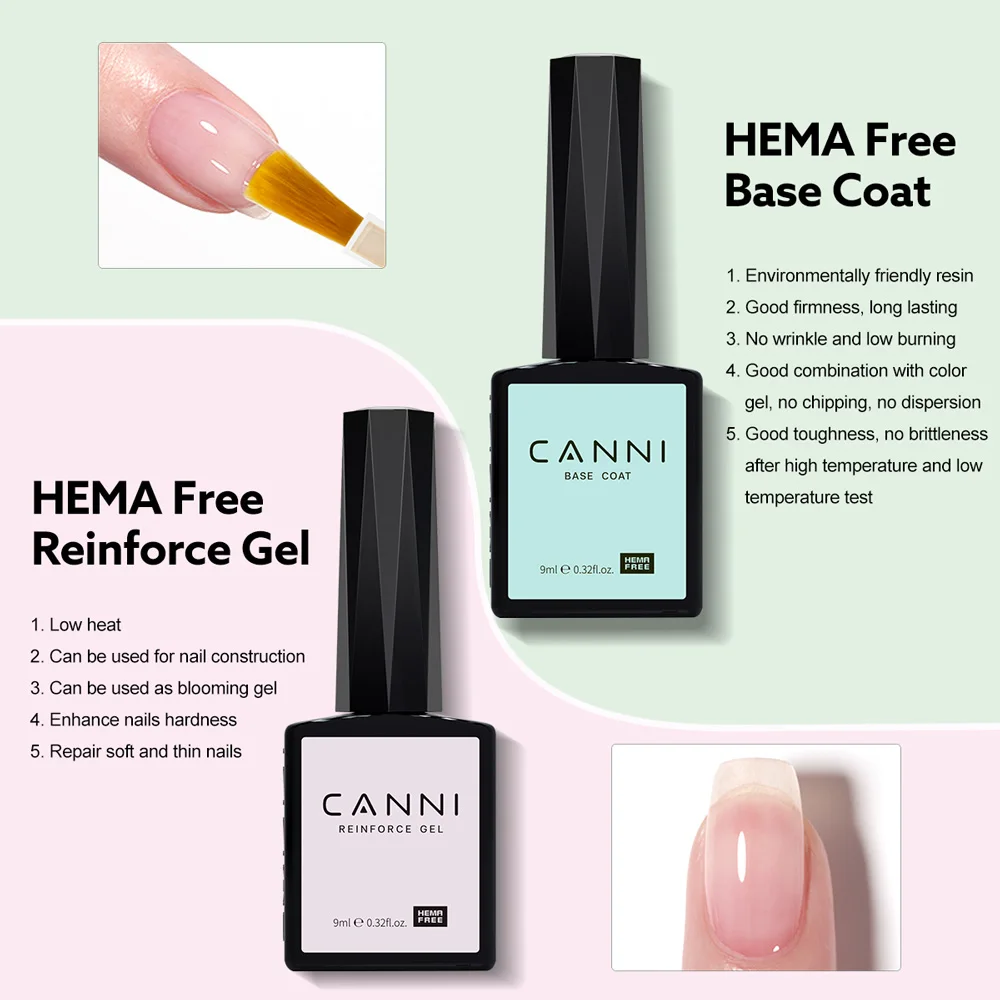 CANNI 9 ml HEMA TPO FREE Transparente Farbe Nagelgel Neuankömmling CC3 Soak Off UV LED Lack Lack Milchig Weiß Nude – Detail 9