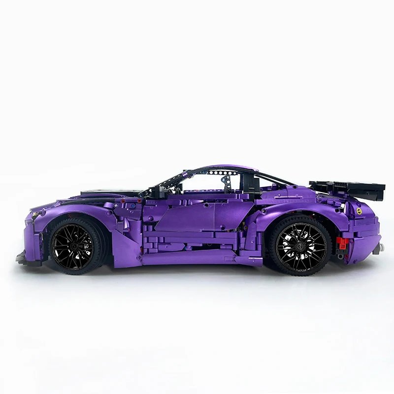 New Technical MOC 165802 Purple Plating Super Sports Car 1:8 Model Buidling Blocks Bricks Educational Puzzle Toys Birthday Gift