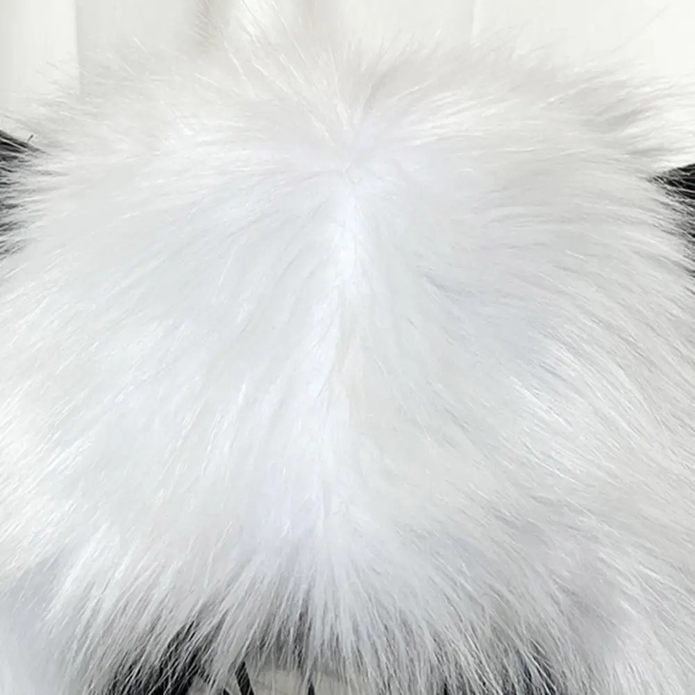 Unisex Winter Funny Hat Fake Cow Horn Decor Thick Warm Faux Fur Ear Windproof Fluffy Photo Prop Women Men Cap