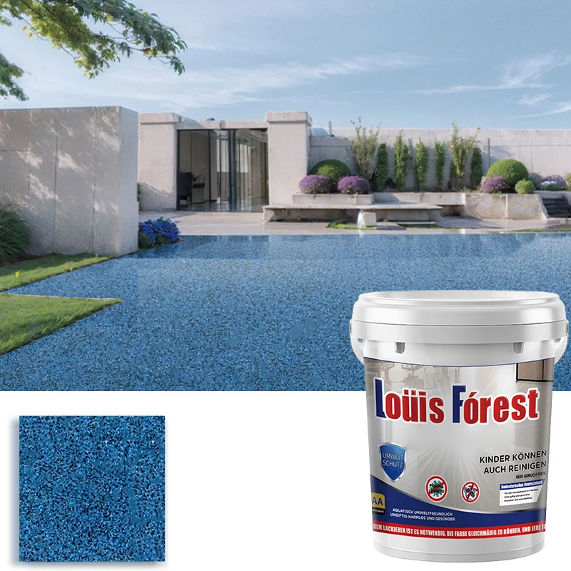 500ML High-Gloss Marble Effect Epoxy Floor Coating Waterproof Stain Resistant Abrasion Resistant SelfFlowing Epoxy Color Sand image 3