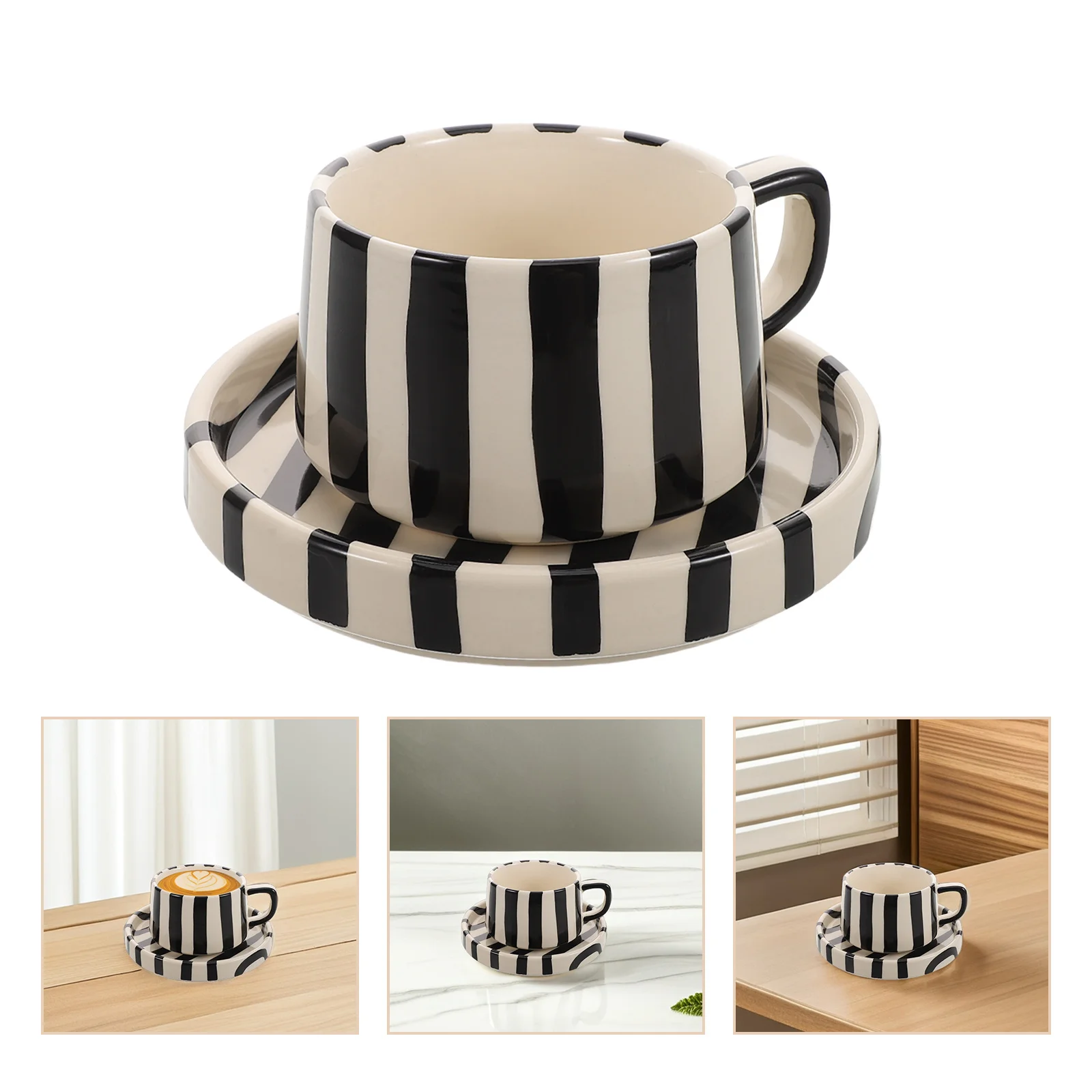 

Coffee Cup Storage Cappuccino British Ceramic Dinnerware Cups Saucer Mug with Plate