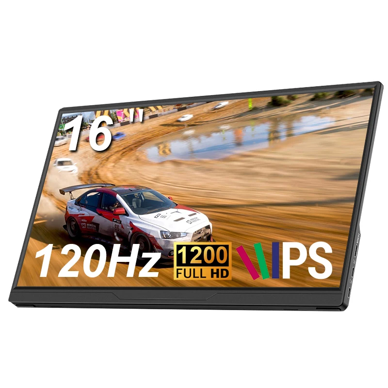 LANLIPU 16inch Portable Monitor 120Hz 100%sRGB Gaming IPS Panel Display For Laptop PC Steam/Deck/Switch/PC/Mac/ Xbox PS4/5