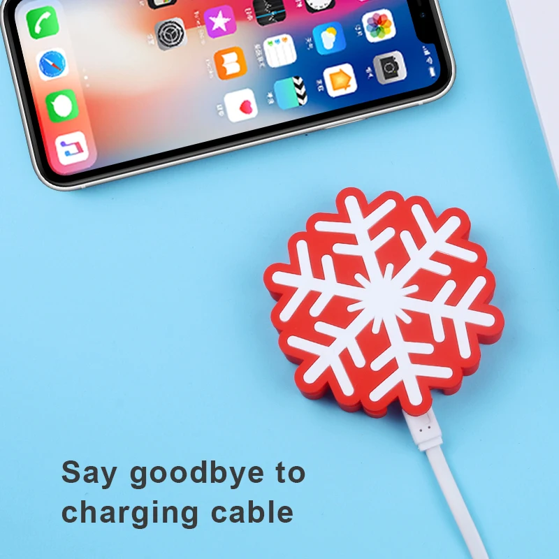 Almohadilla de carga inalámbrica de 10W para iphone 13, cargador inalámbrico de dibujos animados, gran oferta, regalo de Navidad