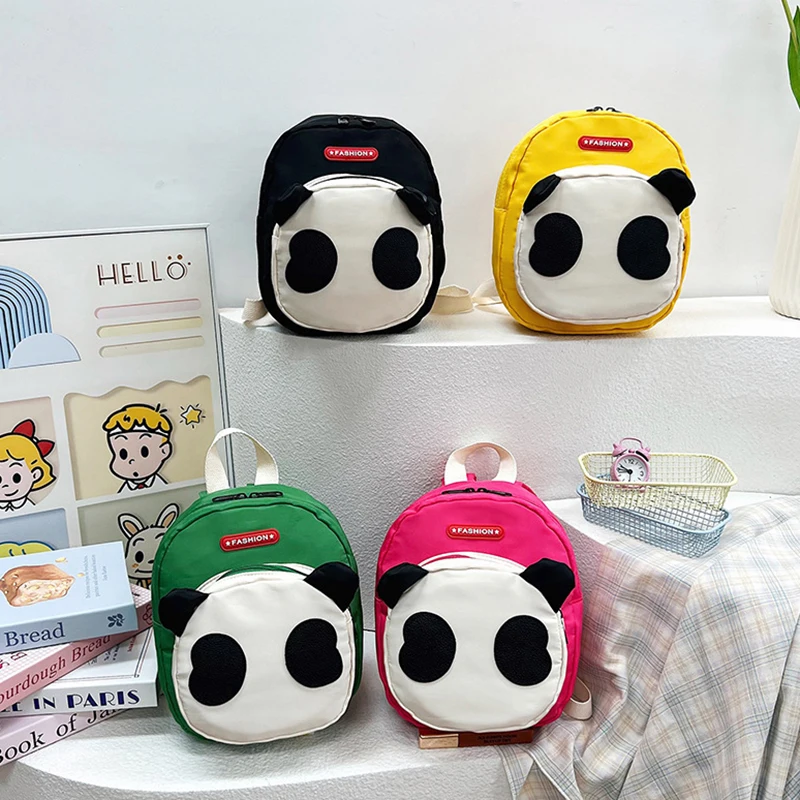 Mini mochila ligera personalizada para niños, mochila de dibujos animados, Panda creativo lindo, bolso de hombro de moda para bebé, regalos