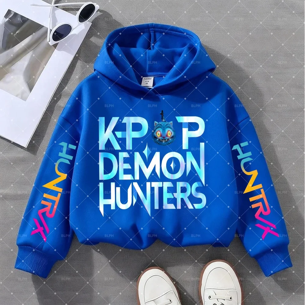 

KPop Demon Hunters Kids Hoodie Sweatshirt, Cool Graphic Print Pullover for Boys Girls, Fashionable and Comfortable Long Sleeve