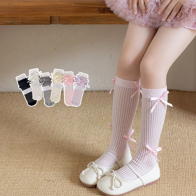 meias-de-tubo-longo-finas-de-verao-com-lacos-para-meninas-leggings-infantis-de-malha-estilo-princesa-de-bale-absorcao-de-umidade