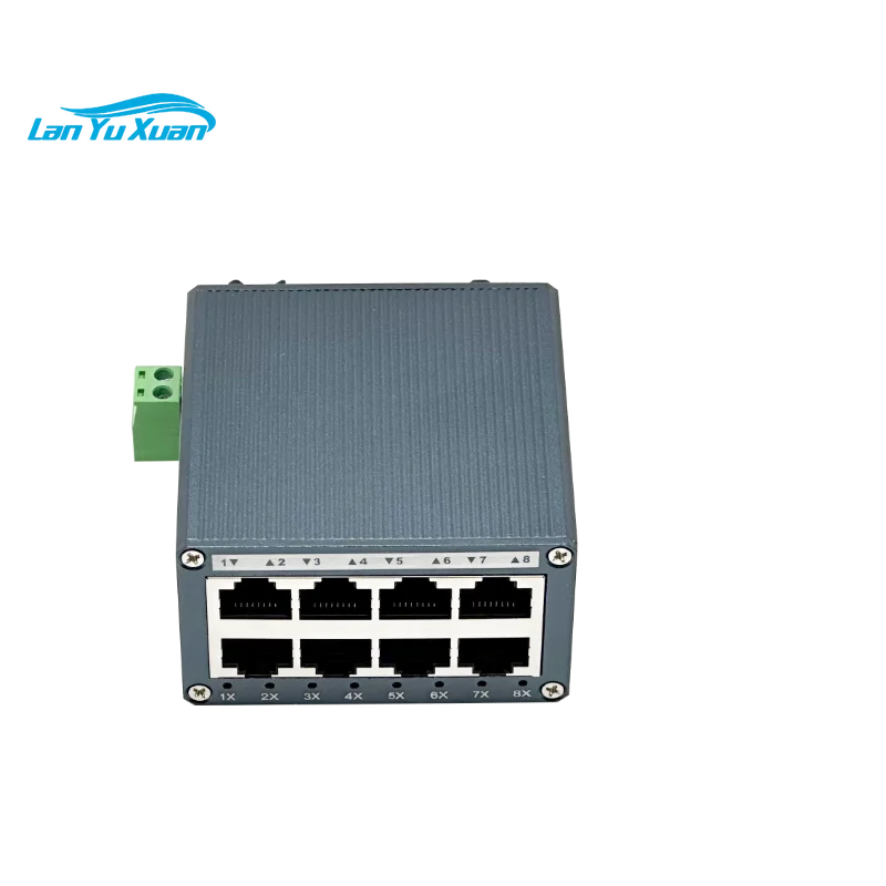 New Series Mini Size Industrial Grade 10/100Mbps 8 Port Ethernet Switch for Suitable for Small and Harsh Working Environments