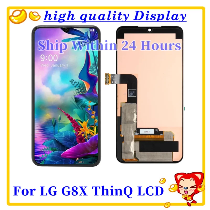 AMOLED 6.4'' For LG G8X ThinQ LCD Display For  G850 LMG850 Touch Screen Digitizer Assembly For LG G8X ThinQ V50S LCD Replacement