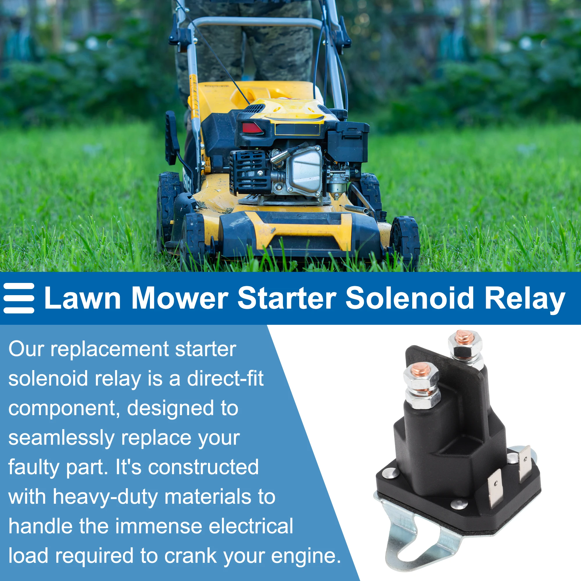 

UXCELL No.35510 Lawn Mower for Simplicity Axion 20hp Starter Solenoid Replacement 4 Pin