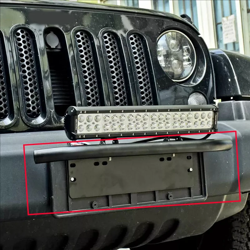 

Универсальный передний бампер, рамка номерного знака, кронштейн для крепления журнала, держатель лампы для внедорожников, светодиодный рабочий светильник для бездорожья, алюминий