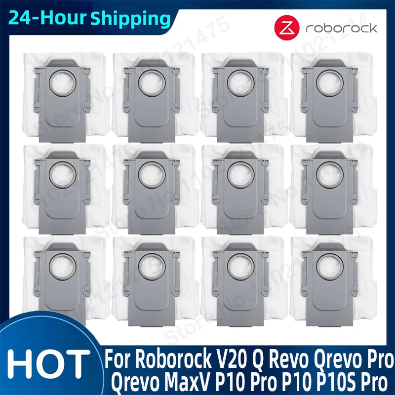 

High Capacity Garbage Bag Parts For Roborock Qrevo Pro Qrevo MaxV P10 Pro P10S Pro V20 Robot Vacuum Cleaner Dust Bag Accessories