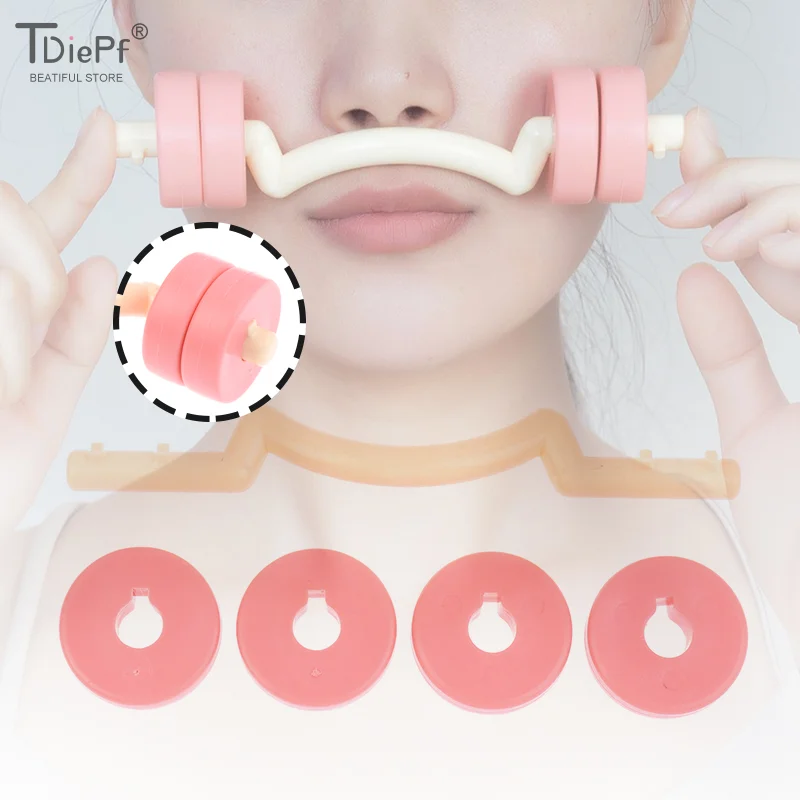 

1SET Face Mouth Exerciser Barbell Design Face Trainer Tool Breathing Device Lift V Face Skin Tightening Face Breathing Exerciser