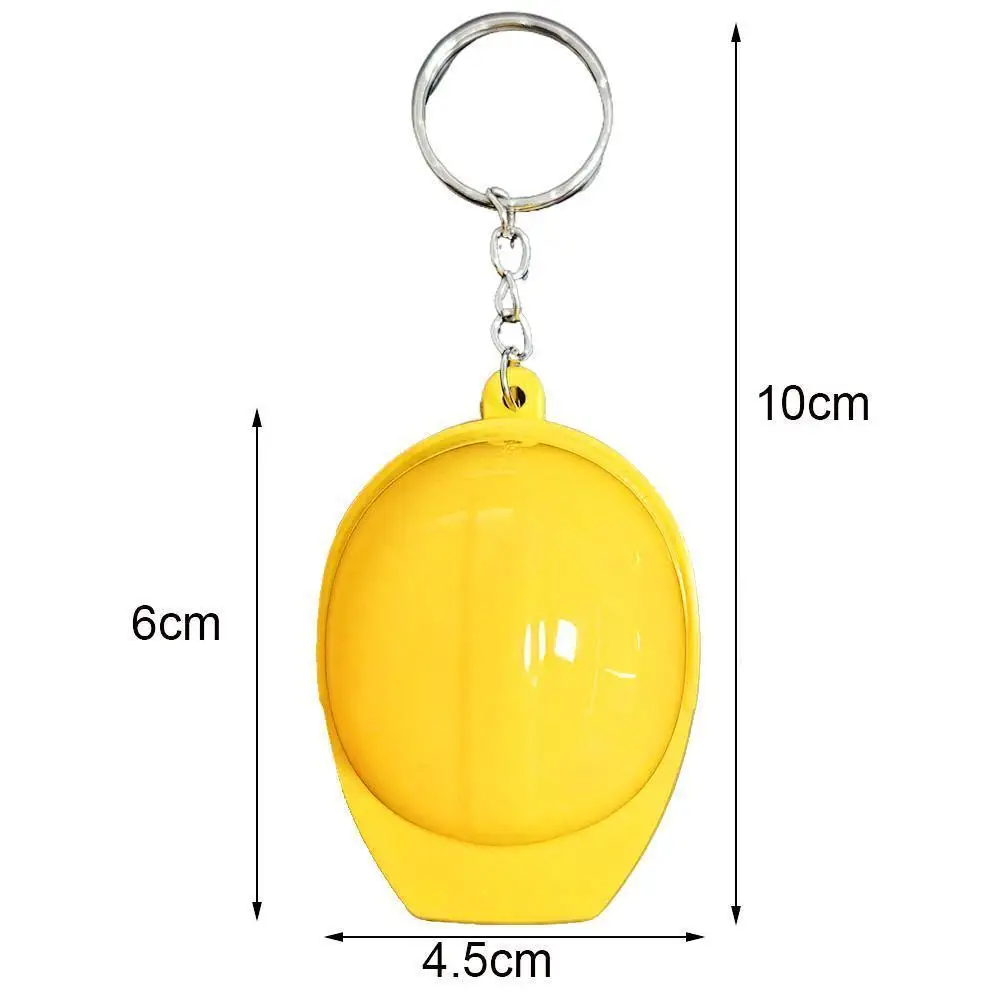10-100pcs  Party Favors Mini Helmet Keychain Small Safety Hat Keyring Construction Themed Birthday Party Decors