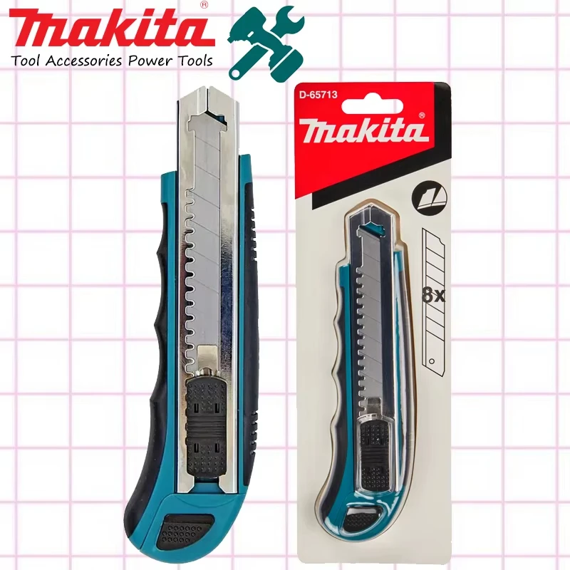 Makita D-65713 Multifunctional Art Knife 8X Blades Easy Loading Household DIY Cropping Cutting Hand Tool ﻿