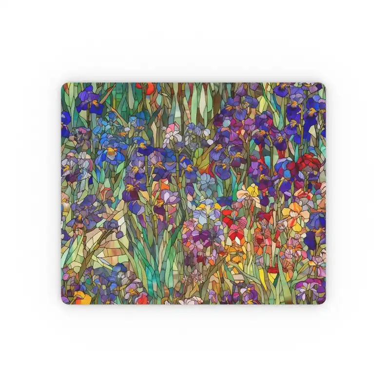 Floral Mosaic Mouse Pad Colorful Desk Accessory Office Tech Lovers Floral Decor Desk Mats Gaming Mats Setup Desktop Mousepads