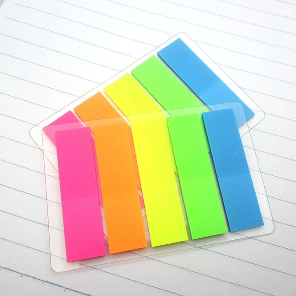 

10pc Fluorescent For Office Schedule Planner Self-Adhesive Index Stickers Classified Notes Calendar Labels