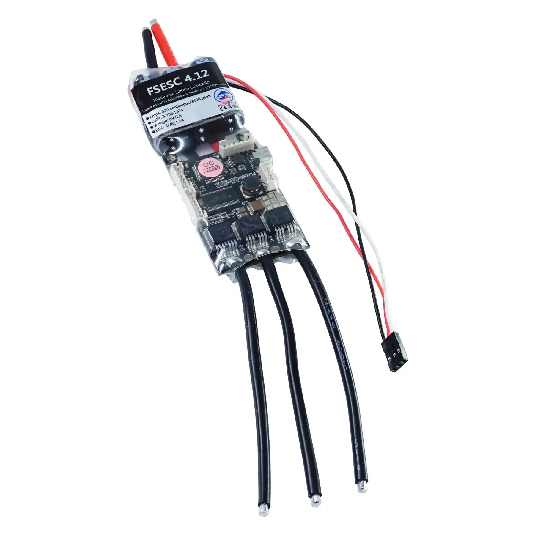 

FLIPSKY FSESC4.12 50A на базе VESC4.12 3-13S электронный регулятор скорости ESC