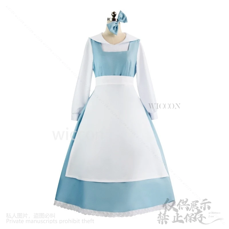 Anime Princess Cosplay Costume Mulher, Beleza, Má, Azul Medieval, Roupas Lolita, Festa de Halloween, Adulto, Desenhos Animados, Representação