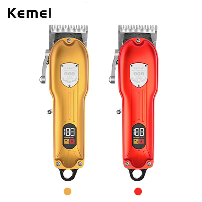 

Электрический триммер Kemei Men All Metal Cordless, 10 Вт, мощный профессиональный набор для стрижки волос для домашнего использования и салонов красоты