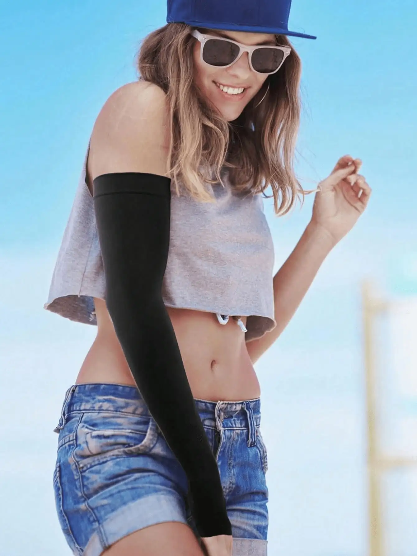 Sun Protective Anti UV 4pairs  Nylon Ice Silk Tight Arm Sleeves For Plus Size Sun Protection,Suitable For Cycling And Riding Mot