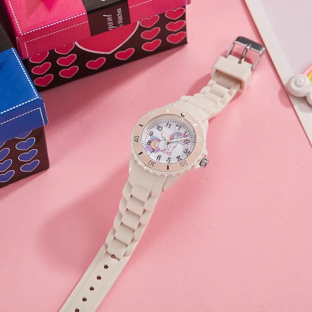 Unicorn Children Watch For Girls Lovely Fashion Girl Wristwatches unicorn Quartz Watch Student Kid Watch Holiday Gifts