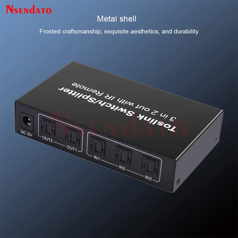 3 في 2 خارج Spdif Toslink محول الصوت البصري 3X2 مفتاح بصري رقمي الفاصل موسع مفاتيح لشاشة DVD HDTV PS4