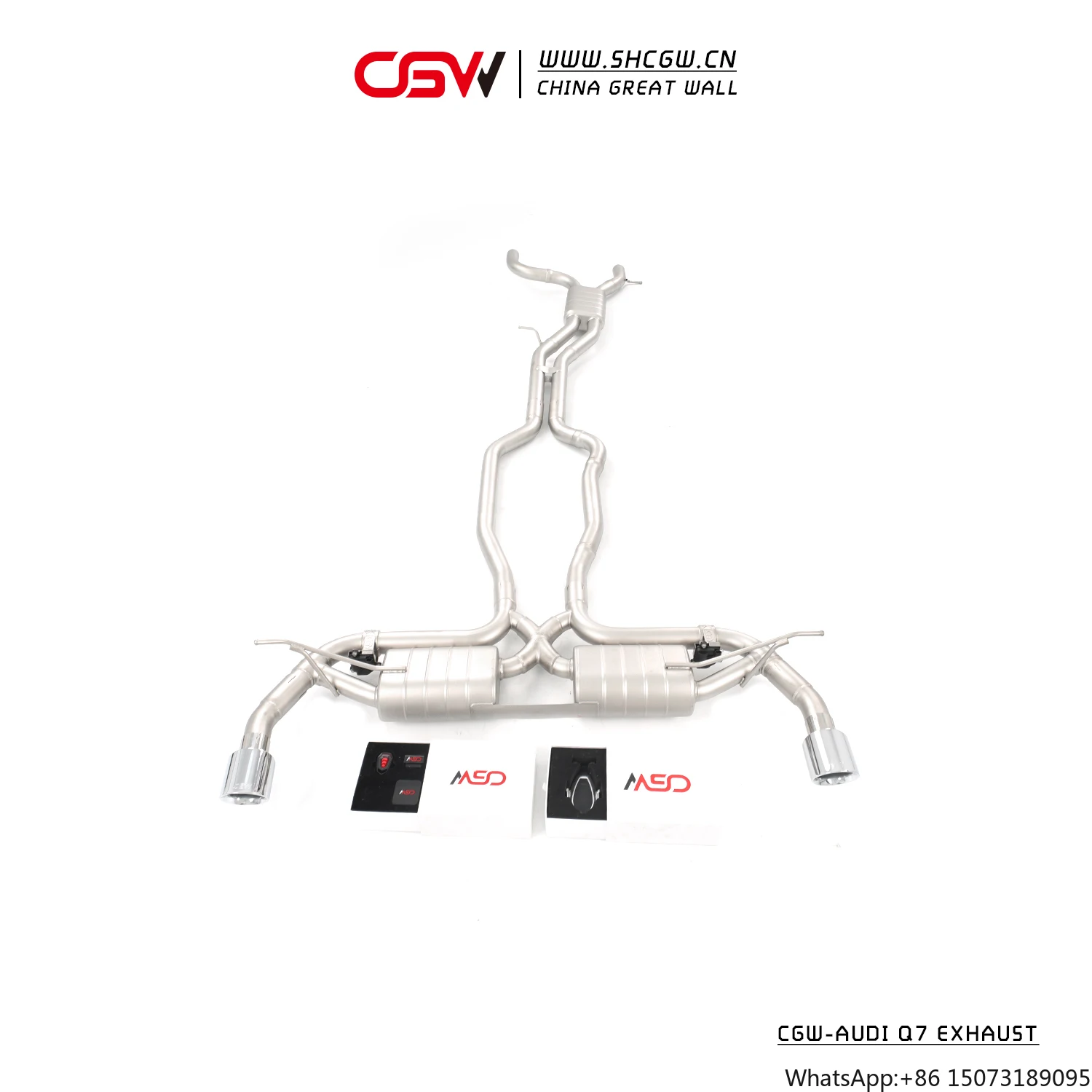 

Active Sound 304 Stainless Steel Exhaust Pipes Catback System for Q7 3.0T 3.6T 2005-2025 Electric Valves Escape