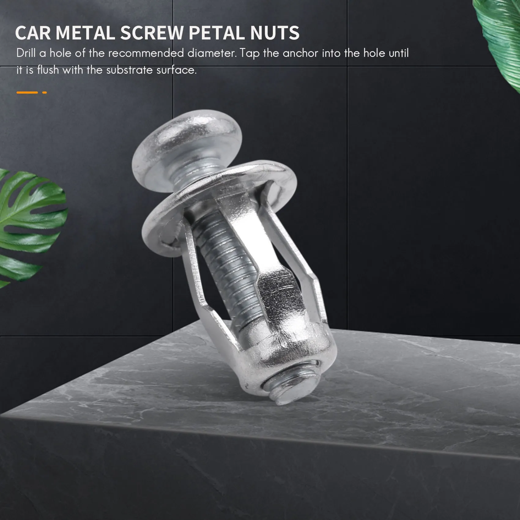 Stock Quantity 20 Pcs Jack Nuts Car Metal Screw Petal Nuts With Screw For Hollow Wall Iron Skin
