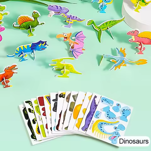 25Pcs High-quality 3D Insect Jigsaw Early Education Puzzle Blocks Funny Handmade Puzzle Cards
