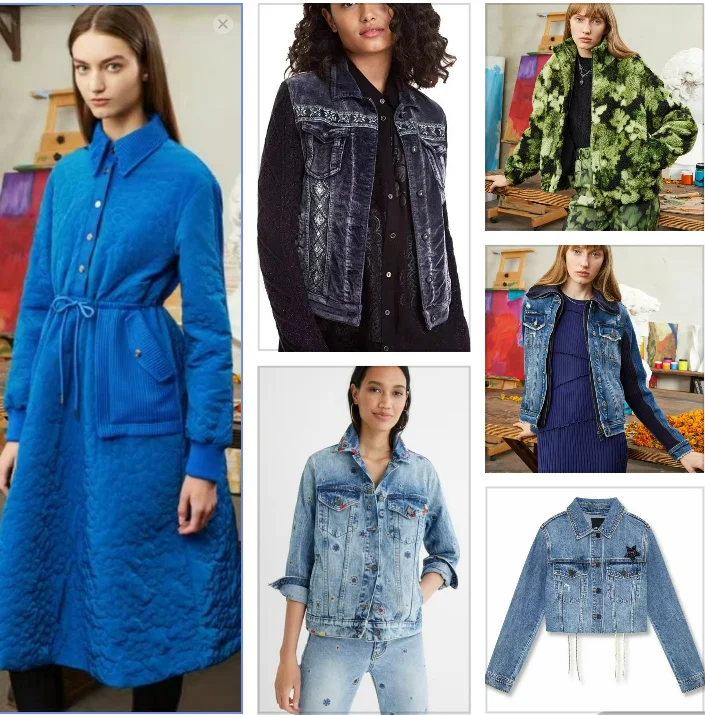 Foreign trade original single Spanish new heavy embroidery sequin denim coat for women